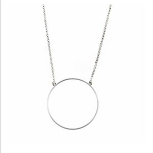 Silver circle necklace Lele Sadoughi!!